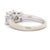 Vintage 14k White Gold 1.75 Ct Princess Cut Diamond Three-Stone Ring, Size 4.75 For Sale - Image 4 of 12