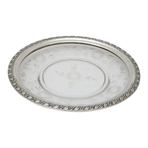 Sterling Serving Dish Antique and Crystal