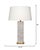Hollywood Regency Jamie Young Preston Mother of Pearl Table Lamp with Linen Shade For Sale - Image 3 of 5