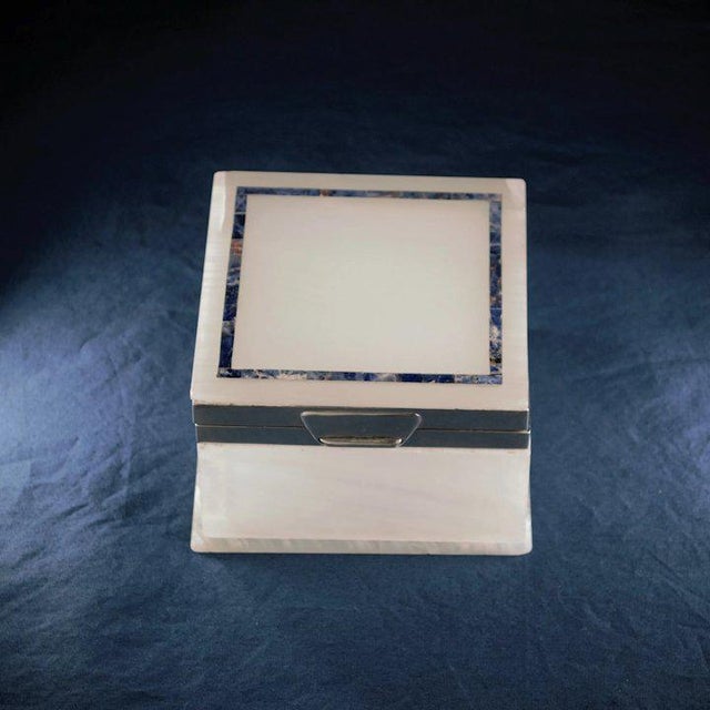 Lapis Inlay Onyx Box For Sale In Denver - Image 6 of 13