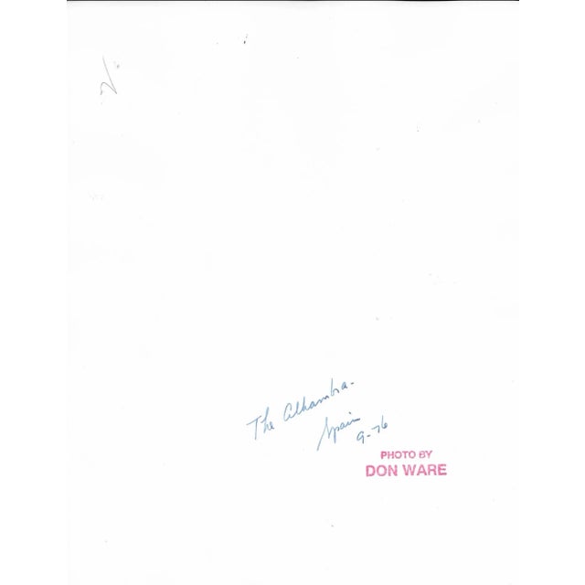 1976 black and white photo by Don Ware of tourists outside the Alhambra, Granada, Andalusia, Spain. Titled, Dated and...