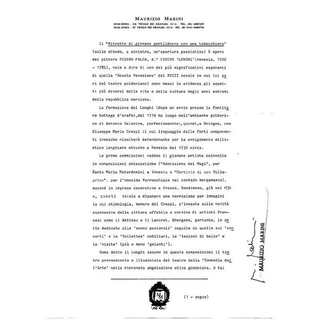 Pietro Longhi, Portrait of a Young Gentlewoman with Snuffbox, 1700s, Oil on Canvas For Sale - Image 10 of 11