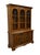 ETHAN ALLEN Heirloom Nutmeg Maple Colonial Early American 56" Buffet w. Lighted Display China Cabinet 10-6067 / 10-6069...