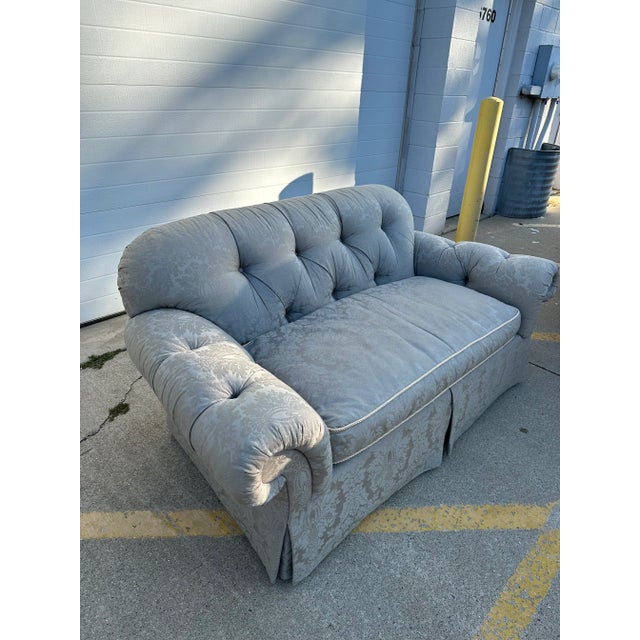 1990s 1990s Century Furniture Tufted Loveseat For Sale - Image 5 of 11