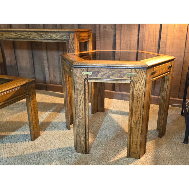 Mid-Century Modern Solid Oak Living Room Tables For Sale - Image 4 of 4