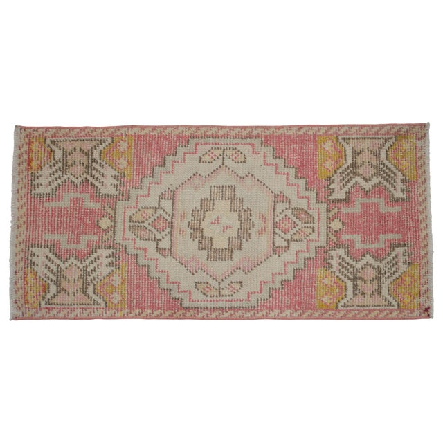 Hand Knotted Door Mat, Entryway Rug, Bath Mat, Kitchen Decor, Small Rug, Turkish Rug - 1′7″ × 3′4″ For Sale - Image 4 of 8