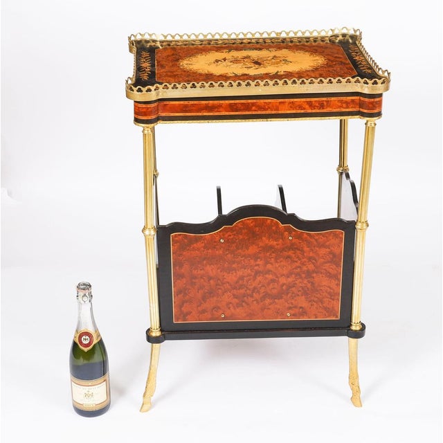 Antique French Ormolu Mounted Occasional Side Tables, 1800s, Set of 2 For Sale - Image 17 of 18