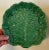 Antique Portuguese majolica pottery green glazed cabbage or lettuce leaf serving dish. Naturalistically molded with...