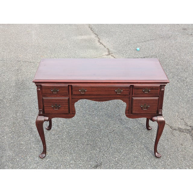 Wood Early 1900s Chippendale Mahogany Desk For Sale - Image 7 of 14