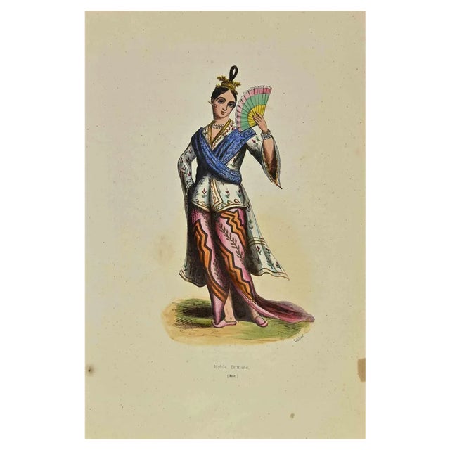 Auguste Wahlen, Burmese Nobleman, Lithograph, 1844 For Sale