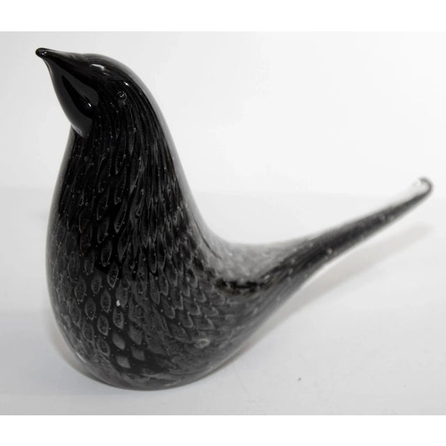 Mid-Century Modern Vintage Murano Art Glass Black Bird Mid Century Modern 1960's For Sale - Image 3 of 13