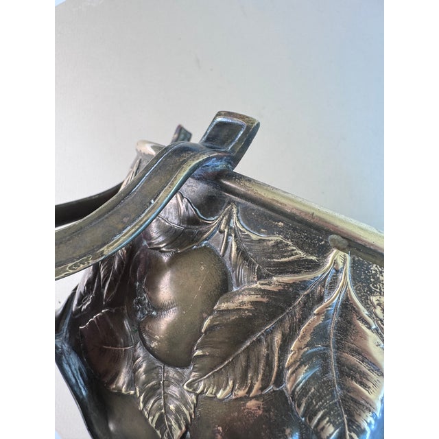 Antique European Brass Jardiniere With Apple Motif For Sale In San Francisco - Image 6 of 10
