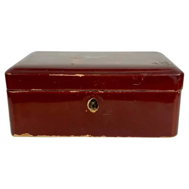 Antique Red Lacquered Box, 1800s For Sale - Image 10 of 10