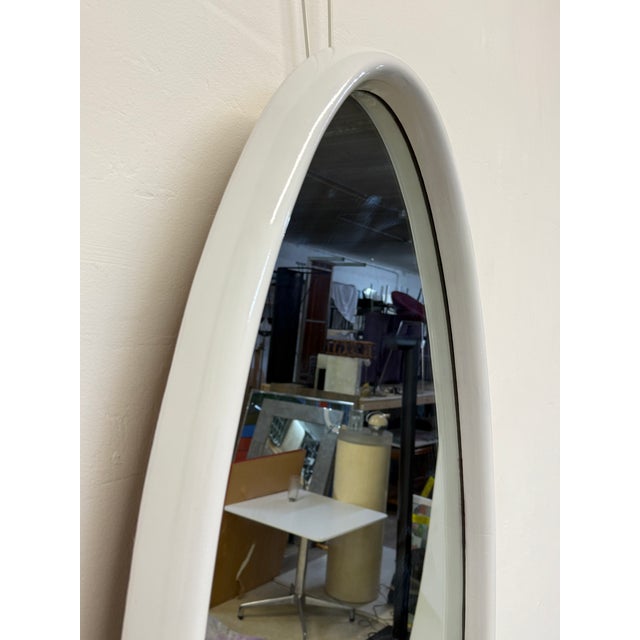 Mid-Century White Lacquer Wall Mirror, American Mirror Company 1966 For Sale - Image 4 of 12