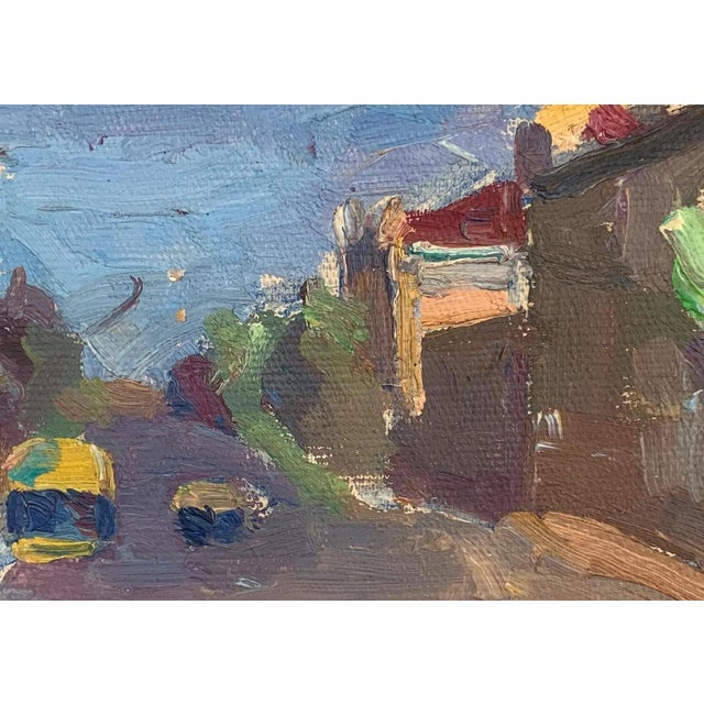 Vintage Urban Oil Painting: Ukrainian Cityscape, 1960s Art 15-22 For Sale - Image 4 of 6