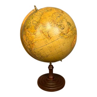 Swedish Celestial Globe on Turned Wood Stand, Circa 1920s For Sale
