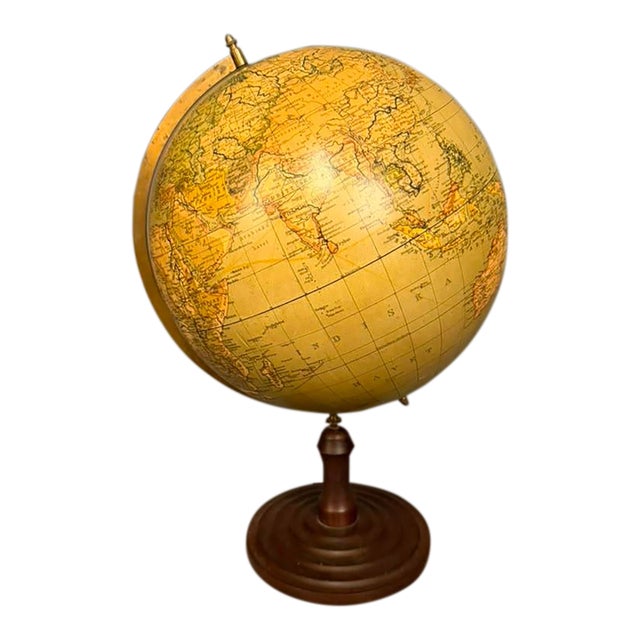 Swedish Celestial Globe on Turned Wood Stand, Circa 1920s For Sale