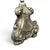 Pair Antique Solid Pewter Baroque Style Candlestick Floor Lamps For Sale - Image 9 of 12