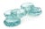 Vintage Signed Sea Green Glass Tiered Candlesticks Pair Of, 1993 For Sale - Image 4 of 11