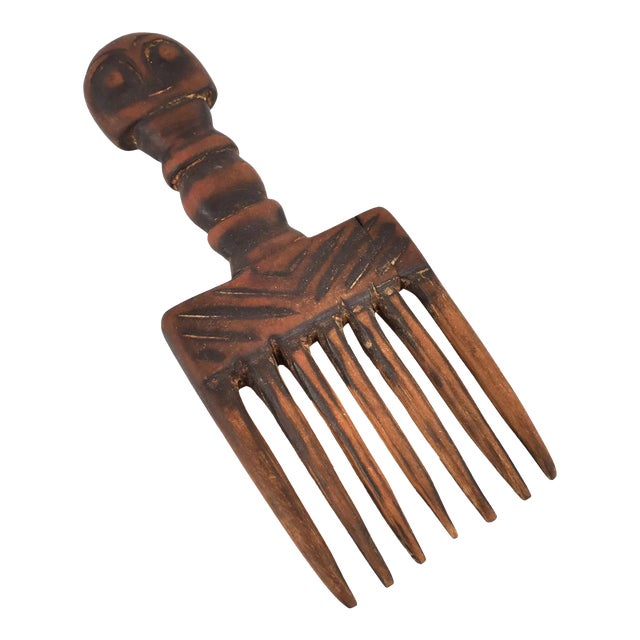 Early 20th Century Nyamwezi Mwana Hiti Figural Comb Tanzania For Sale