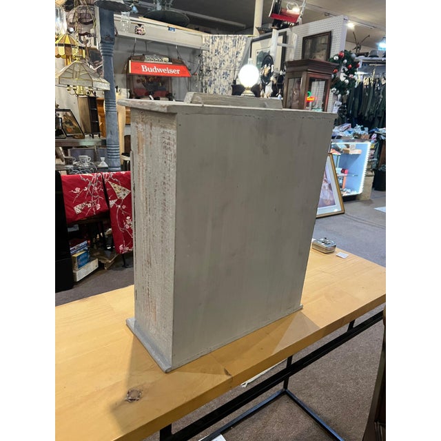 Vintage Wood Curio Cabinet With Glass Doors For Sale In Philadelphia - Image 6 of 6