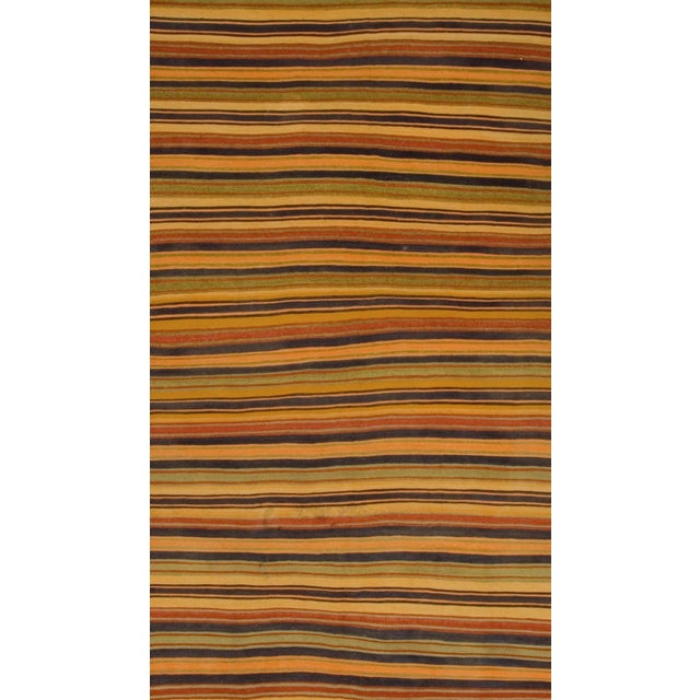 Orange Vintage Turkish Kilim, Handwoven 5ft 7in X 10ft 8in For Sale - Image 8 of 8