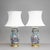 Antique Chinese Table Lamps with Porcelain Base, Set of 2 For Sale - Image 3 of 9
