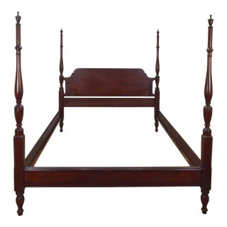 Henkel Harris Solid Mahogany Queen Poster Bed For Sale