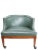 Mid 20th Century Leather Tub Chair With Nailhead Studs and Ball Caster Feet For Sale - Image 10 of 14