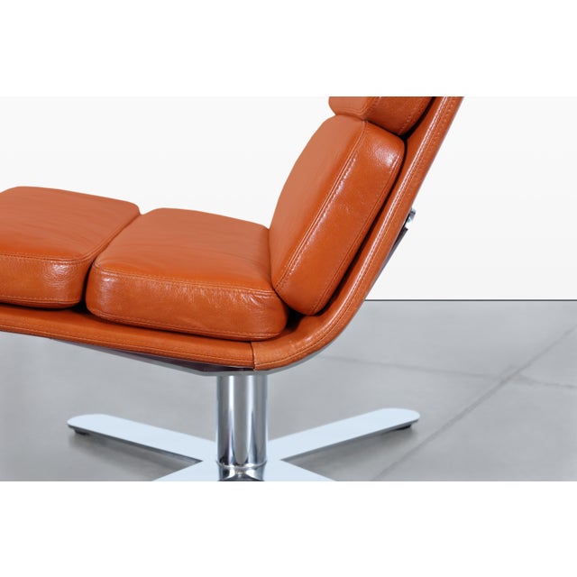 Mid-Century Modern Leather “Solo” Lounge Chairs by John Follis for Fortress For Sale - Image 11 of 14