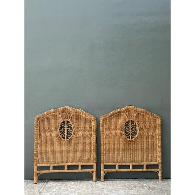 Vintage Ralph Lauren Rattan Twin Headboards - A Pair For Sale - Image 10 of 12