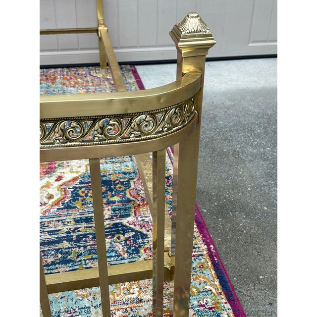 Victorian Vintage Twin Size Brass Bed For Sale - Image 3 of 14