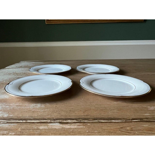 Noritake 1980s Noritake Bread & Butter Plates Dishes Golden Cove Noritake Fine China Japan 7719 - Set of 4 For Sale - Image 4 of 6