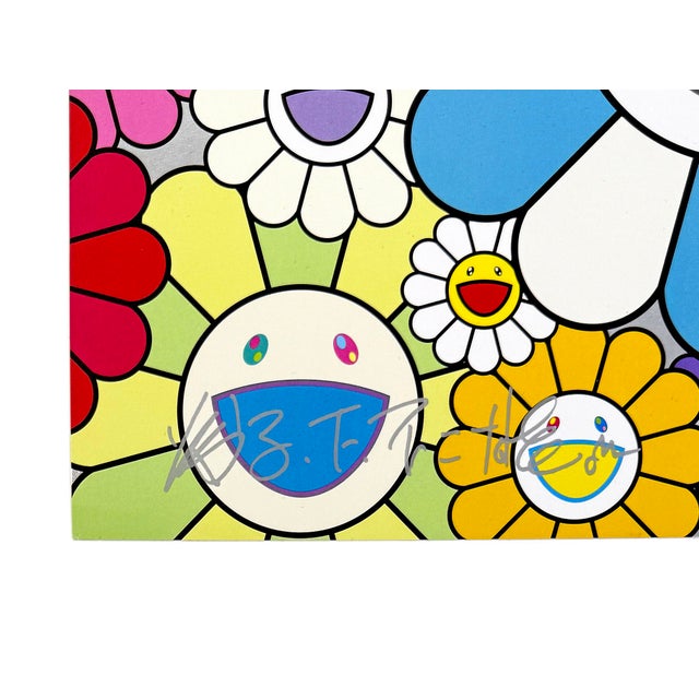 Contemporary Takashi Murakami, Anywhere Door (Dokodemo Door) in the Field of Flowers (Hand Signed Lithograph) For Sale - Image 3 of 4