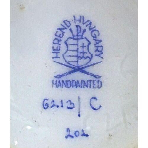 Green Vintage Herend Round Floral & Berry Bonbonniere For Sale - Image 8 of 8