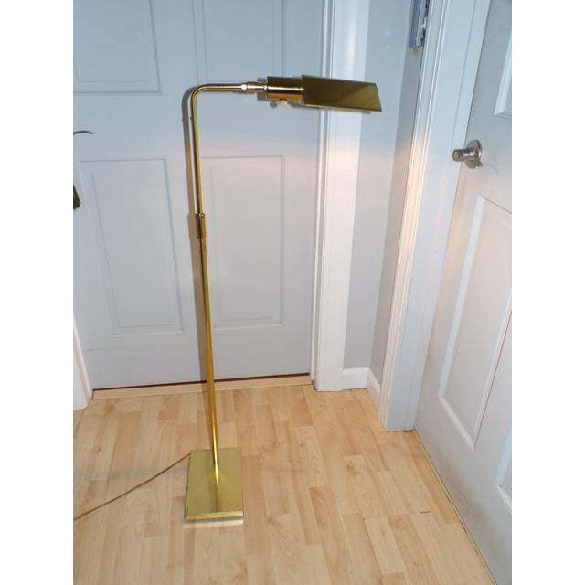 Vintage Mid Century Modern Koch & Lowy Directional Brass Articulating Floor Lamp For Sale - Image 9 of 16
