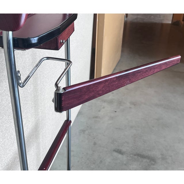 Mid-Century Modern Ico Parisi Style Beechwood and Brass Suit Rack or Vallet For Sale - Image 3 of 8