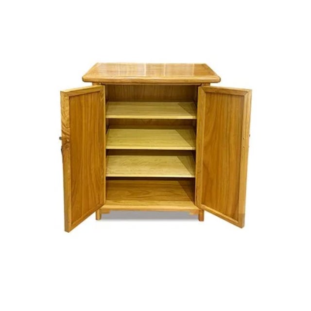 Asian Style Rattan Inlaid Pearl River Cabinet For Sale - Image 4 of 6