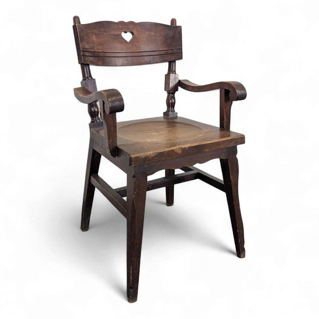 Brutalist Armchair in Wood For Sale - Image 6 of 6