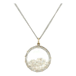 Renee Lewis, Diamond Shaker Pendant Necklace 18k White Gold For Sale