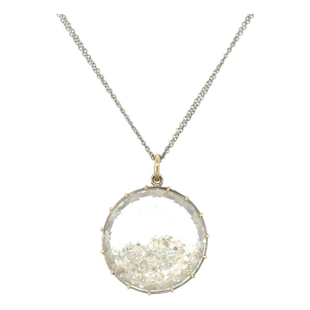 Renee Lewis, Diamond Shaker Pendant Necklace 18k White Gold For Sale