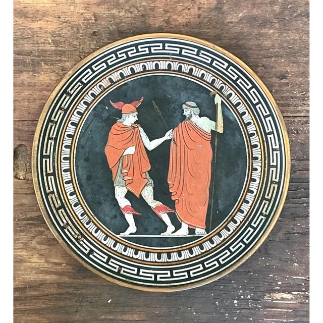 Metal Vintage Greek Mythology Metal Plate For Sale - Image 7 of 12