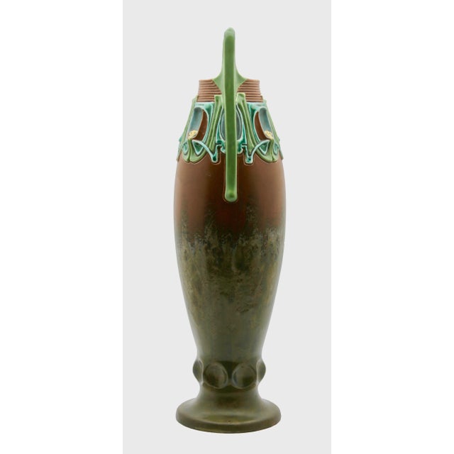 Ceramic Large Austrian Amphora Vase Attributed to Julius Dressler, 1905 For Sale - Image 7 of 11