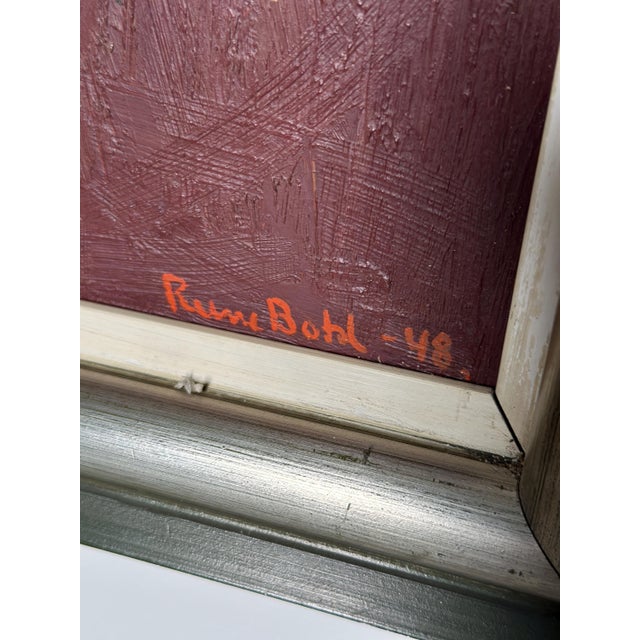 Rune Bohl, Flower Still Life, 1948, Oil on Panel, Framed For Sale - Image 11 of 18