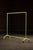 Industrial Vintage Industrial Rolling Cast Iron Pipe-Frame Garment Rack in Green For Sale - Image 3 of 9