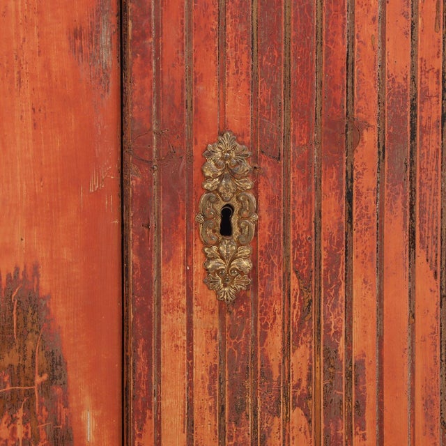Late 19th Century Swedish Provincial Painted Armoire / Cupboard, Late 19th C. For Sale - Image 5 of 8