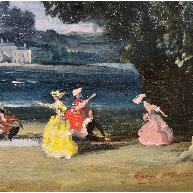 Raoul Millais – Picnic by the Lake – British Fête Galante Oil Painting For Sale - Image 9 of 13