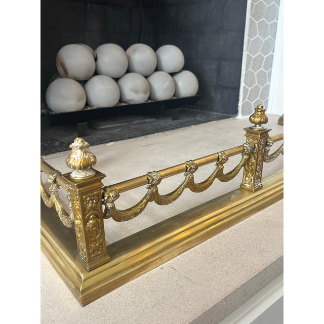 Neoclassical Neoclassical Style Brass Antique Fender For Sale - Image 3 of 12