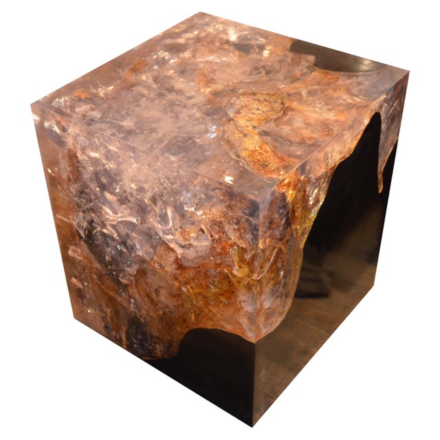 Andrianna Shamaris Cracked Resin Cocktail Table For Sale - Image 15 of 18