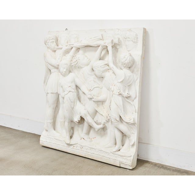 Renaissance Renaissance Style Plaster Relief Sculpture After Luca Della Robbia For Sale - Image 3 of 18